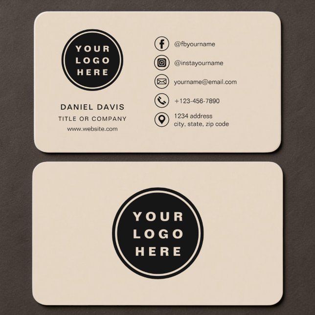 Tarjeta De Visita Logo Taupe (Subido por el creador)