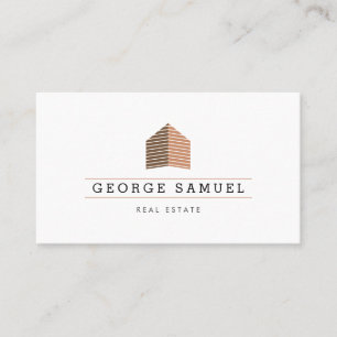 Tarjeta De Visita Logotipo abstracto moderno de la casa del agente i