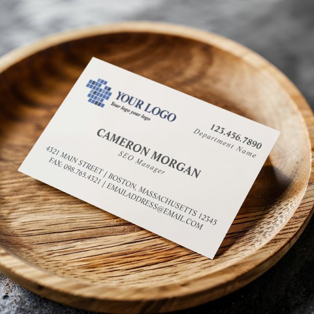 Tarjeta De Visita Logotipo adicional profesional básico gris fuera d (Subido por el creador)