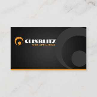 Tarjeta De Visita Logotipo anaranjado y negro