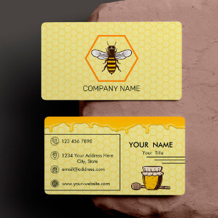 Tarjeta De Visita Logotipo Apiarist Profesional Beekeeper Bu