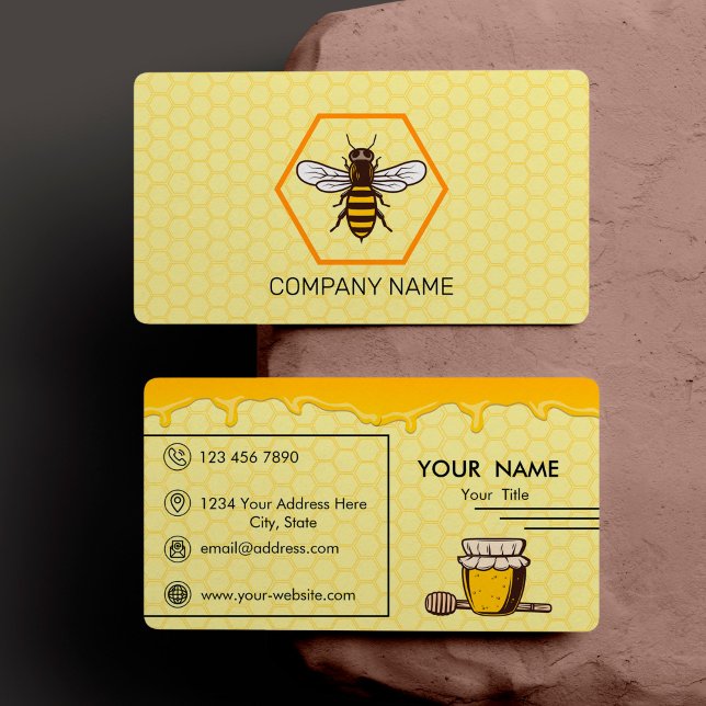Tarjeta De Visita Logotipo Apiarist Profesional Beekeeper Bu (Subido por el creador)