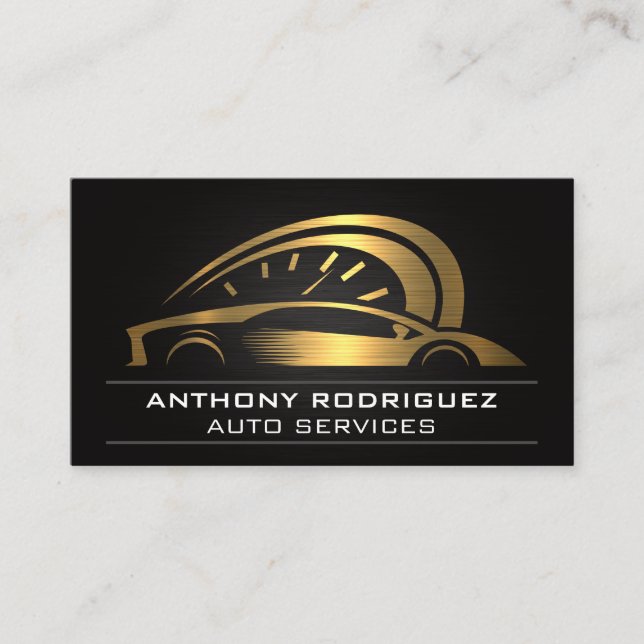 Tarjeta De Visita Logotipo automático metálico de oro