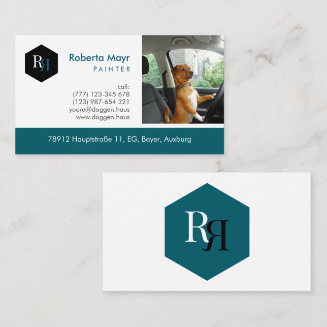 Tarjeta De Visita Logotipo automático profesional (Anverso / Reverso)