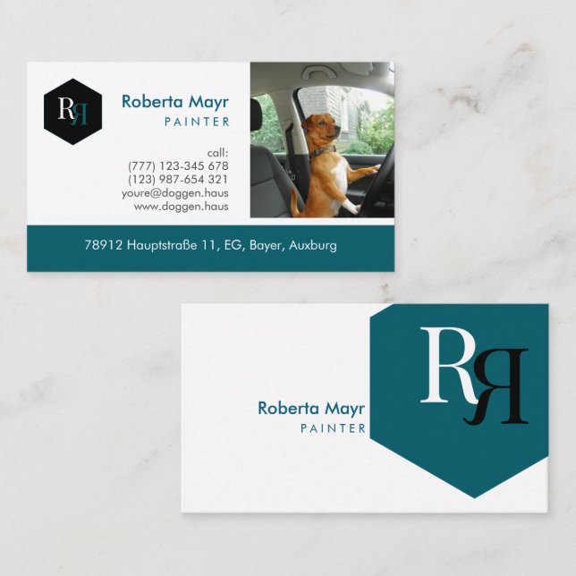 Tarjeta De Visita Logotipo automático profesional (Anverso / Reverso)