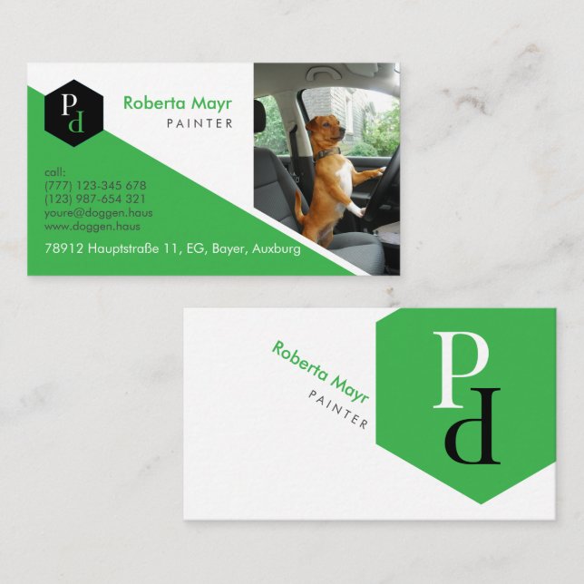 Tarjeta De Visita Logotipo automático profesional (Anverso / Reverso)