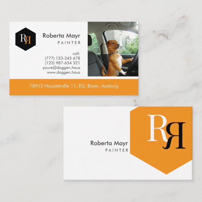 Tarjeta De Visita Logotipo automático profesional (Anverso / Reverso)