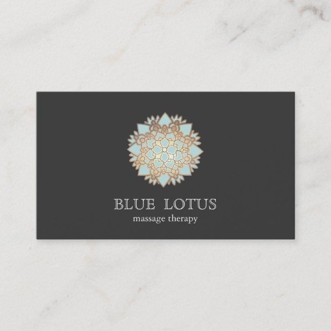 Tarjeta De Visita Logotipo azul simple (Anverso)