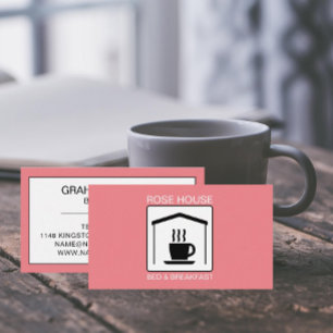Tarjeta De Visita Logotipo B&B, alojamiento para bed & breakfast