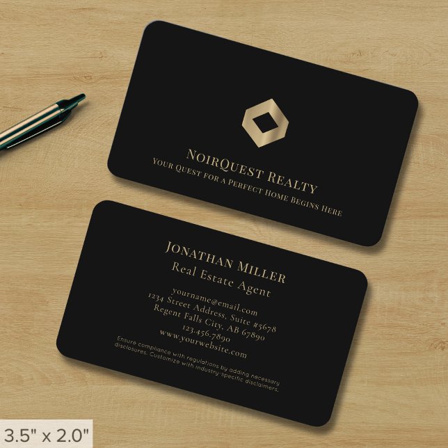 Tarjeta De Visita Logotipo Black Professional Luxury (Subido por el creador)