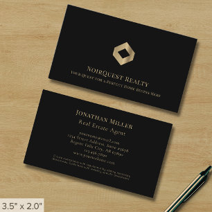 Tarjeta De Visita Logotipo Black Professional Luxury