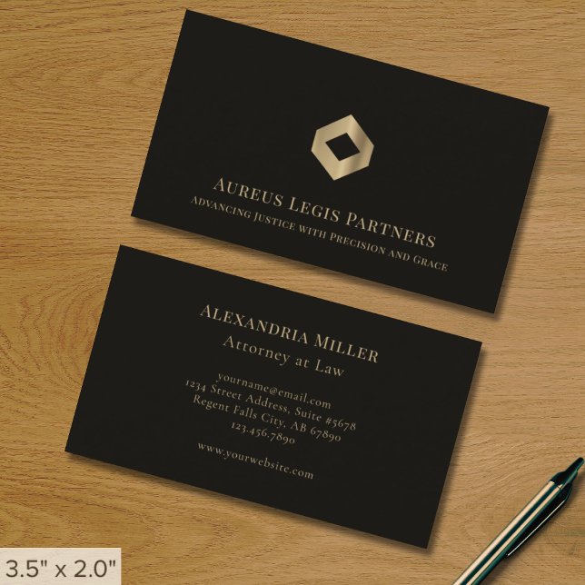 Tarjeta De Visita Logotipo Black Professional Luxury (Subido por el creador)