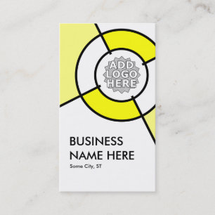 Tarjeta De Visita logotipo blanco amarillo