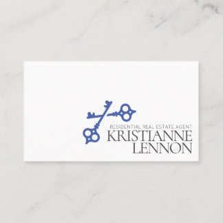 Tarjeta De Visita Logotipo clave Inmobiliaria moderna o agente de al