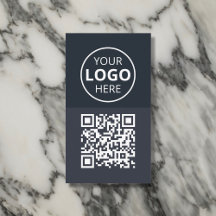Logotipo Código QR Gris Minimalista