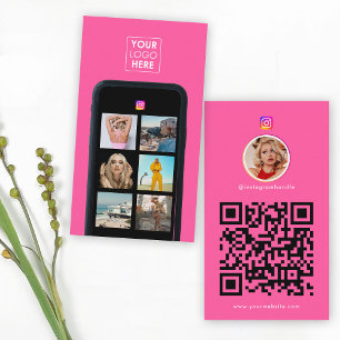 Tarjeta De Visita Logotipo comercial 7 Rejilla de fotos Redes social