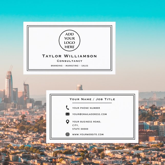 Tarjeta De Visita Logotipo comercial básico para empresas profesiona (Subido por el creador)