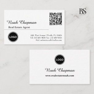 Tarjeta De Visita logotipo comercial Código QR Servicio profesional