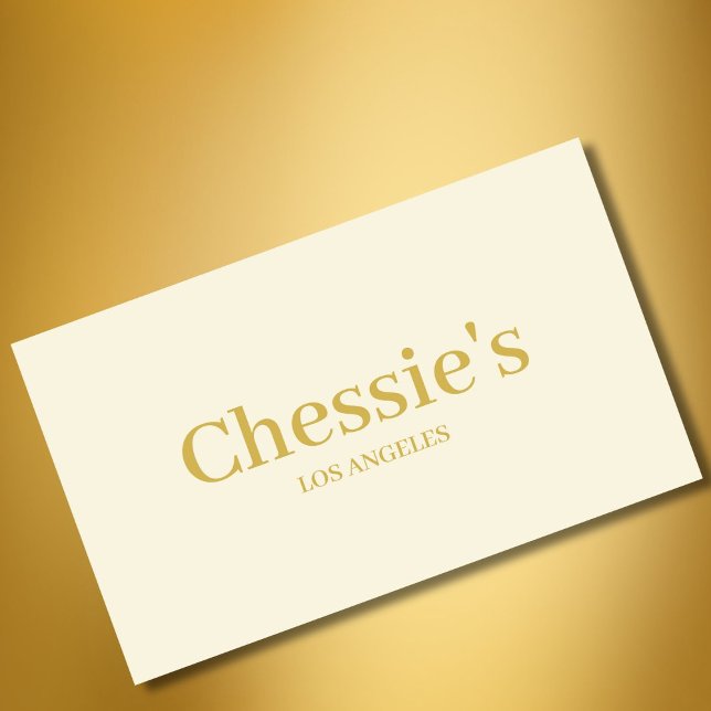 Tarjeta De Visita Logotipo comercial Crema profesional mínimo simple (Subido por el creador)