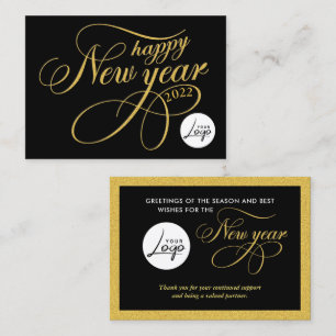 Tarjeta De Visita Logotipo comercial de Año Nuevo 