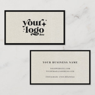 Tarjeta De Visita Logotipo comercial de línea natural mínima de lujo