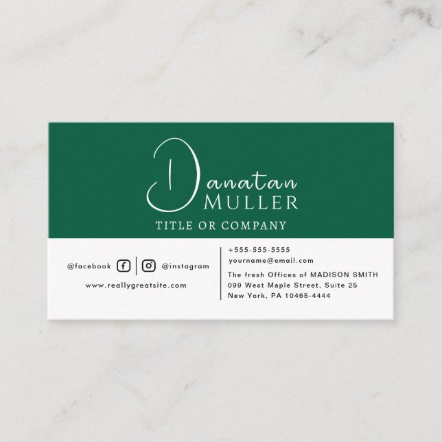 Tarjeta De Visita Logotipo comercial del código QR (Anverso)