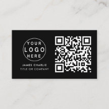Logotipo comercial del código QR | Black Modern Pr