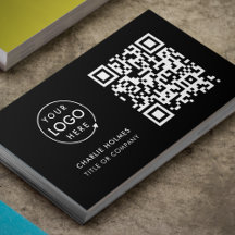 Logotipo comercial del código QR | Black Modern Pr
