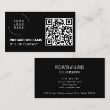 Logotipo comercial del código QR | Black Modern Pr