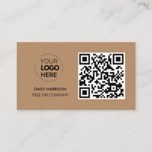 Tarjeta De Visita Logotipo comercial del código QR   Profesional mod