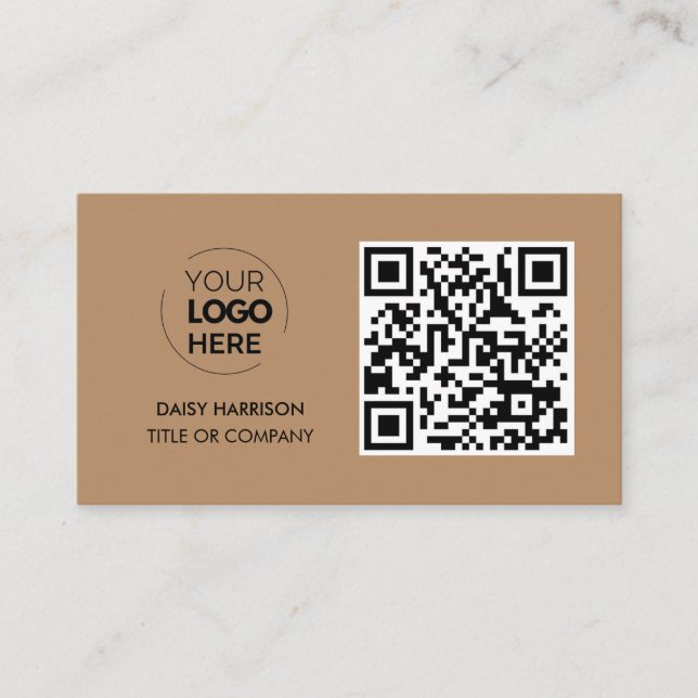 Tarjeta De Visita Logotipo comercial del código QR | Profesional mod (Anverso)