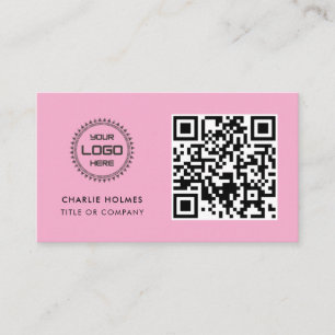 Tarjeta De Visita Logotipo comercial del código QR Profesional y m