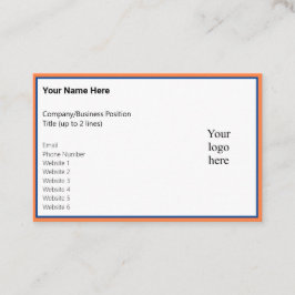 Tarjeta De Visita Logotipo comercial en línea de Mango y Deep Blue