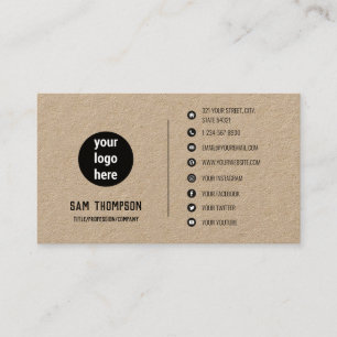 Tarjeta De Visita Logotipo comercial Iconos modernos de medios socia