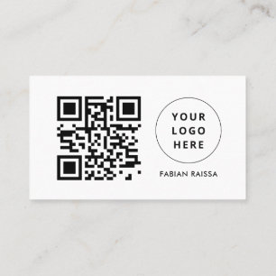 Tarjeta De Visita Logotipo comercial moderno y blanco personalizado 