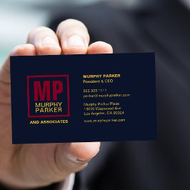 Tarjeta De Visita Logotipo comercial Navía Borgoña Plaza de oro Mono