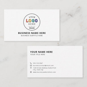 Tarjeta De Visita Logotipo Comercial Personalizado