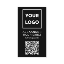 Logotipo comercial personalizado y código QR negro