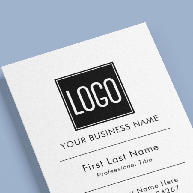 Tarjeta De Visita Logotipo comercial | Profesional Simple (Subido por el creador)