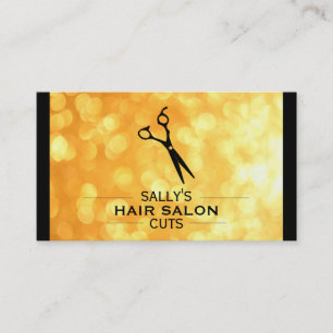 Tarjeta De Visita Logotipo con divisores (bokeh de oro)