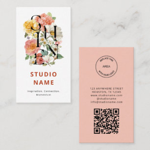 Tarjeta De Visita Logotipo Corporativo Creativo Floral SHINE
