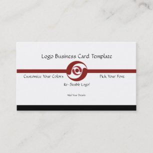 Tarjeta De Visita Logotipo corporativo - Logotipo rojo simple