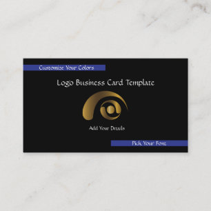 Tarjeta De Visita Logotipo corporativo metálico - Logotipo de oro si