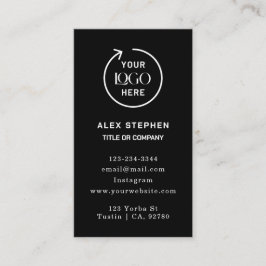 Tarjeta De Visita Logotipo corporativo | Negros minimalistas