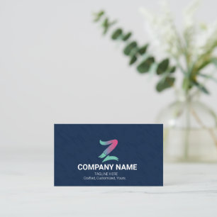 Tarjeta De Visita Logotipo creativo moderno con gradiente azul naval