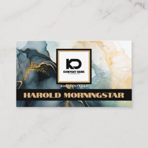 Tarjeta De Visita Logotipo cuadrado BOLD y código QR Tinta fluida ín