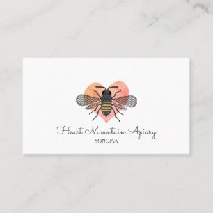 Tarjeta De Visita Logotipo Cute Apiary Honey Aee Beekeeper Beeheld