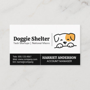 Tarjeta De Visita Logotipo Cute Doggie