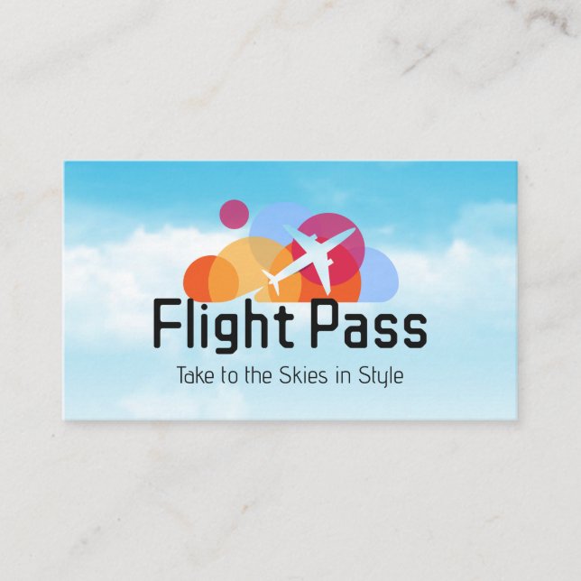 Tarjeta De Visita Logotipo de aerolínea | Vuelo (Anverso)