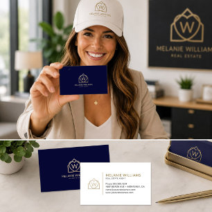 Tarjeta De Visita Logotipo de Agente Inmobiliario Promocional Modern
